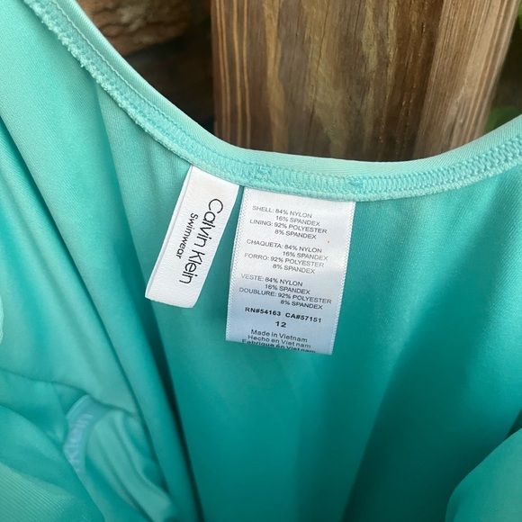 Calvin Klein Light Blue One Piece Swimsuit - Picture 3 of 3